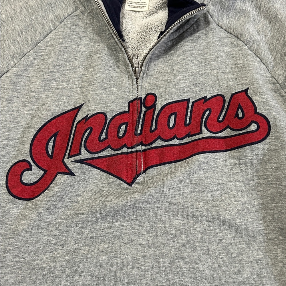 Victoria's Secret PINK Cleveland Indians Meet Me In Dugout quarter-zip pullover - Picture 3 of 6